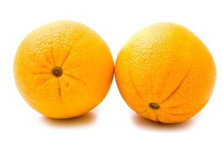 orange on a white background 
の写真素材
