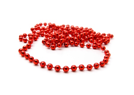 beads on a white backgroundの写真素材