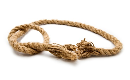 rope on a white backgroundの写真素材