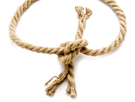 rope on a white background の写真素材