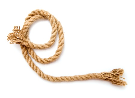 rope on a white backgroundの写真素材