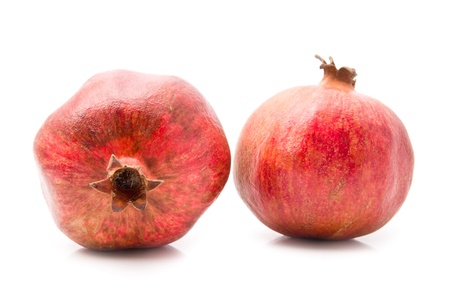 pomegranates on a white backgroundの写真素材