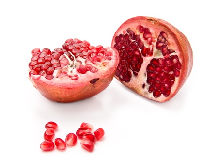 pomegranate on a white background の写真素材