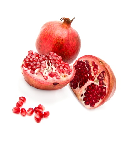 pomegranate on a white background の写真素材
