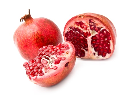 pomegranate on a white background の写真素材