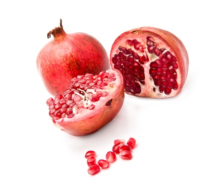 pomegranate on a white background の写真素材