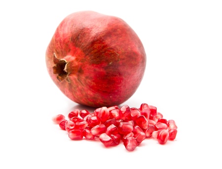 pomegranate on a white background の写真素材