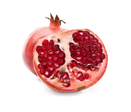 pomegranate on a white background の写真素材