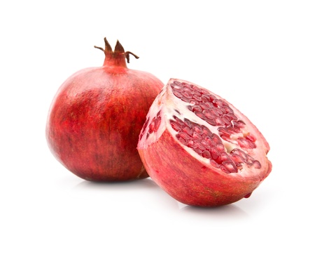 pomegranate on a white backgroundの写真素材