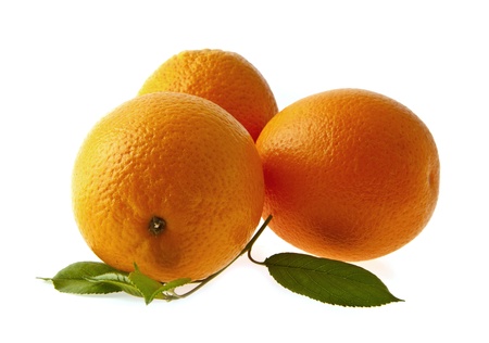 orange on a white background の写真素材