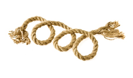 rope on a white background の写真素材