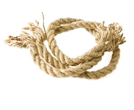 rope on a white backgroundの写真素材