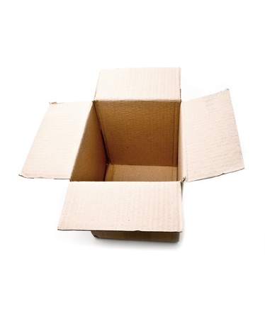 cardboard box on a white background