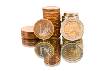 money on a white background の写真素材