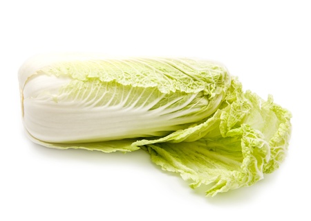 cabbage on a white backgroundの写真素材