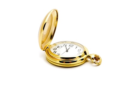 clock on a white background の写真素材