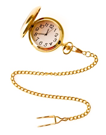 clock on a white background の写真素材