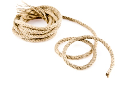 rope on a white background