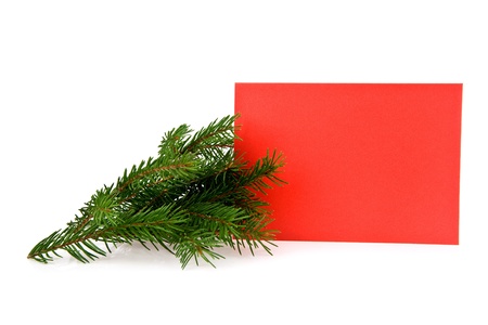 business card to Christmas on a white backgroundの写真素材