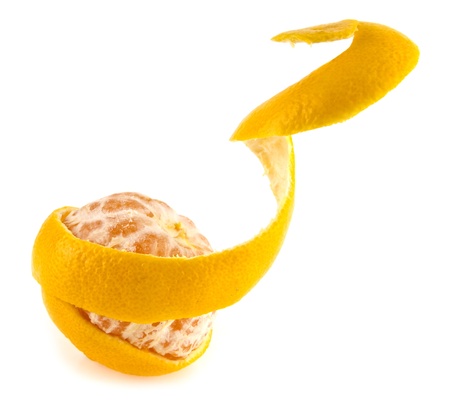 mandarine on a white backgroundの写真素材