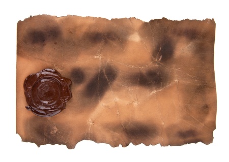 old paper on a white backgroundの写真素材