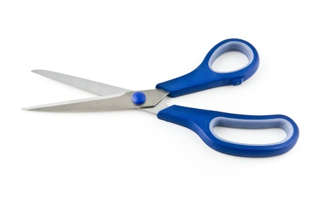 the scissors on the white backgroundの写真素材