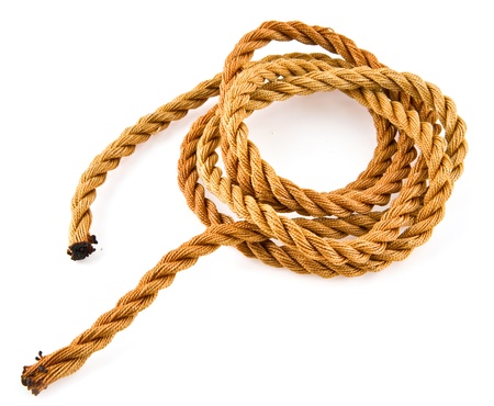 rope on a white background