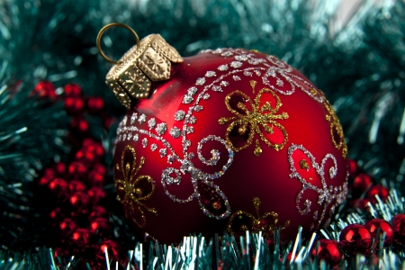 Christmas decoration at the abstract backgroundの写真素材