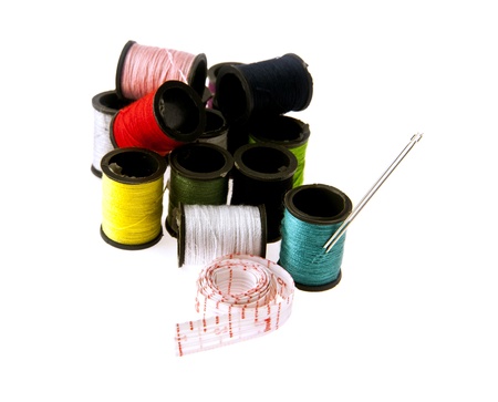 threads on a white background