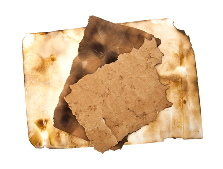 old paper on a white backgroundの写真素材