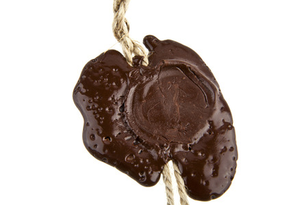 sealing wax printing to the white backgroundの写真素材