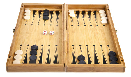 backgammon on a white background