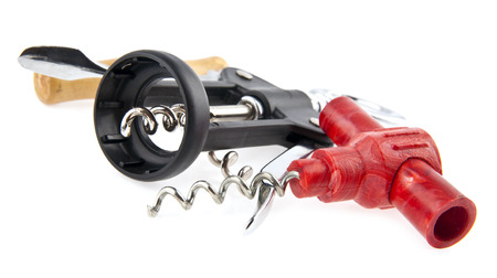 corkscrews on a white background
