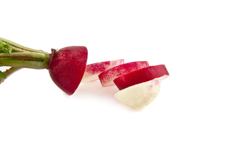 radish on a white backgroundの写真素材