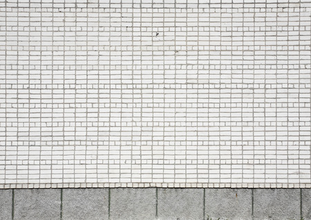 White grunge brick wall backgroundの写真素材