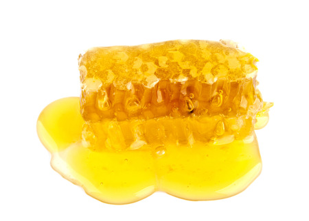 honey on a white backgroundの写真素材