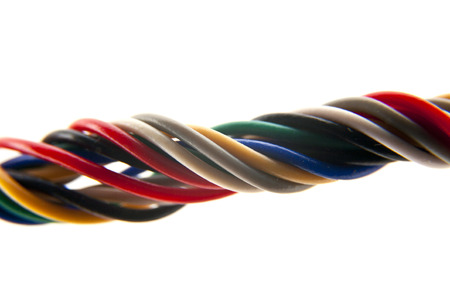wires on a white background