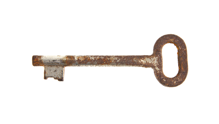 ferruginous key on a white backgroundの写真素材