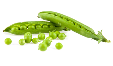 peas on a white backgroundの写真素材