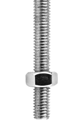 bolt and nut isolated on white background