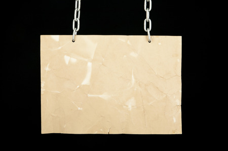 old paper on a black backgroundの写真素材