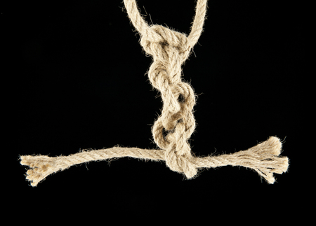 rope on a black backgroundの写真素材