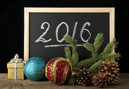 plaque and gifts on a black backgroundの写真素材