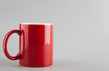 red cup on a grey backgroundの写真素材