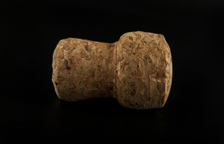 cork on black background closeupの写真素材