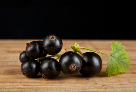 currant berries on a black background closeupの写真素材