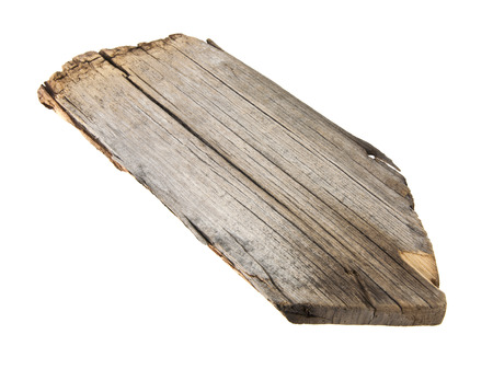 wooden board isolated on white background closeupの写真素材