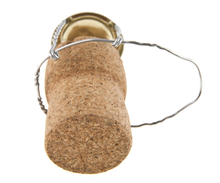 cork isolated on white background closeupの写真素材