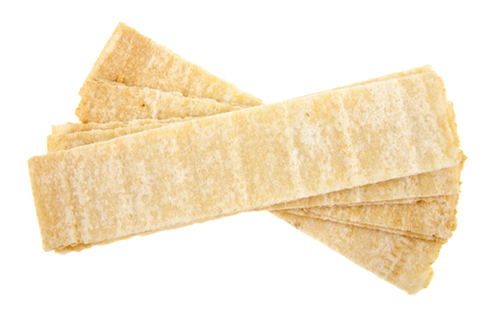 chips isolated on white background closeupの写真素材