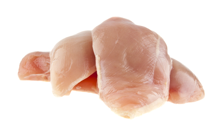 meat chicken fillet isolated on white background closeupの写真素材